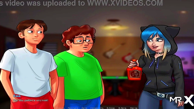 Teen Anime Couple Gets Wild at Summertime Saga Karaoke Party