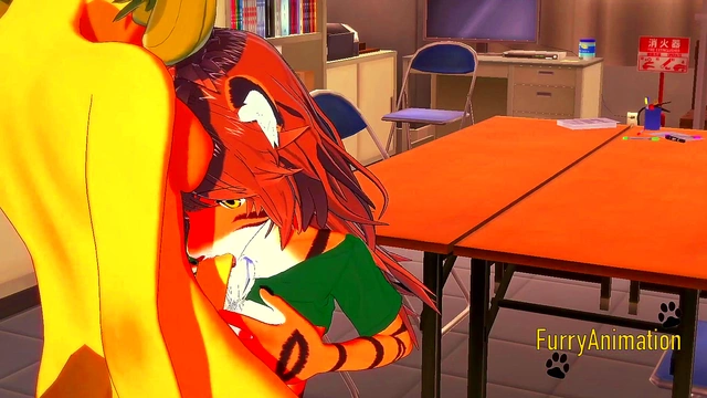 Dog Futa & TigerGirl Suck Dick Before Wild 3D Hentai Creampie Action