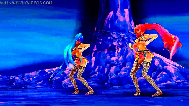 Erotic Anime Dancers Perform Seductive Moves & Sing In steamy MMD R18 Scene