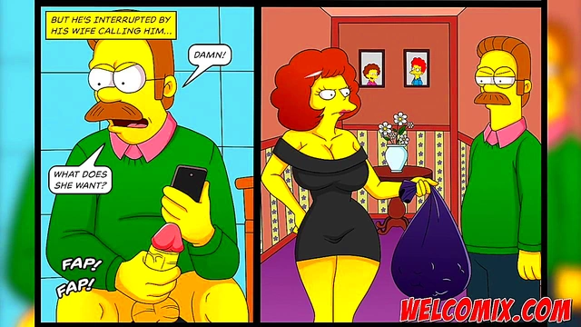 Horny Neighbors Swap Wives for Cuckold Fun in Simpsons Style Hentai