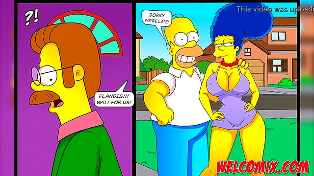 Horny Neighbors Swap Wives for Cuckold Fun in Simpsons Style Hentai