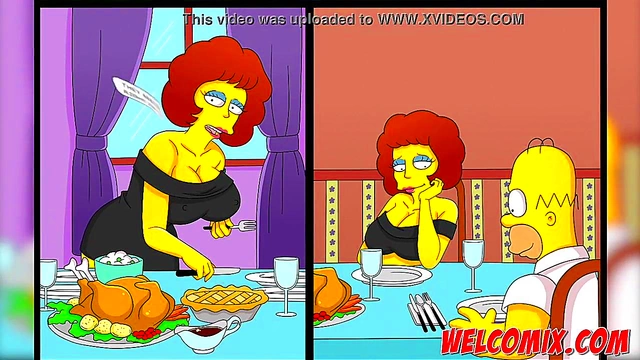 Horny Neighbors Swap Wives for Cuckold Fun in Simpsons Style Hentai