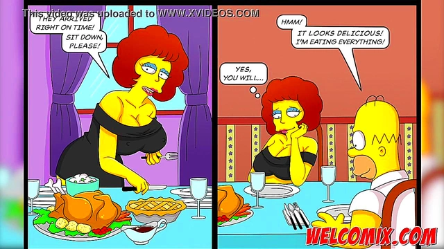 Horny Neighbors Swap Wives for Cuckold Fun in Simpsons Style Hentai
