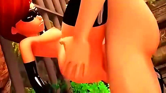 Elastic Anime Girl Stretches for Dick in Wild Hentai Parody Scene