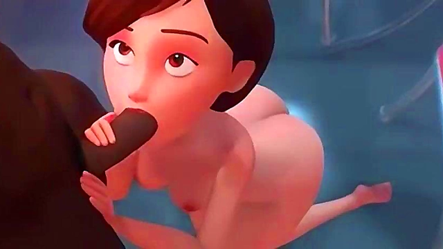 Elastic Anime Girl Stretches for Dick in Wild Hentai Parody Scene