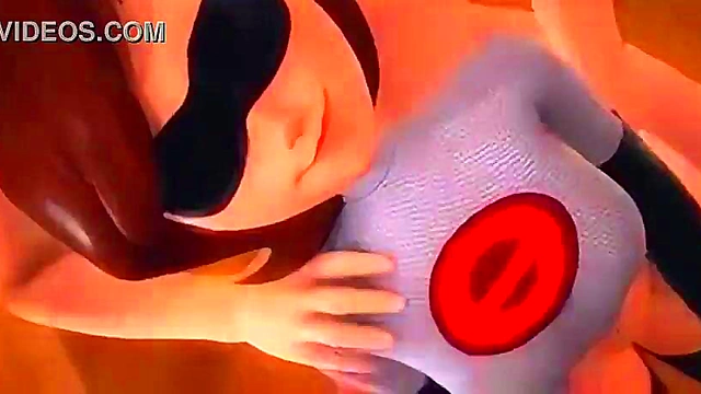 Elastic Anime Girl Stretches for Dick in Wild Hentai Parody Scene