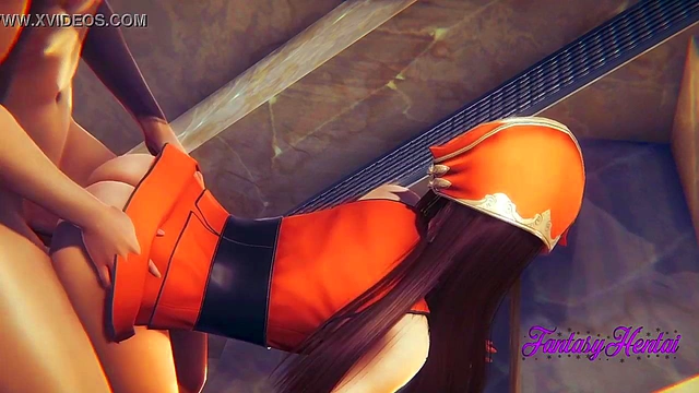 May from Guilty Gear Gets Fucked in Stairs for 3D Hentai Creampie Cumshot