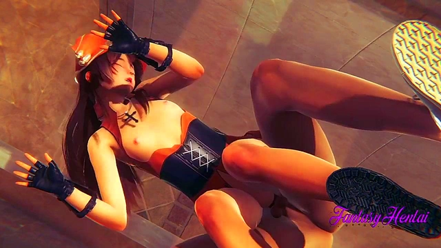 May from Guilty Gear Gets Fucked in Stairs for 3D Hentai Creampie Cumshot