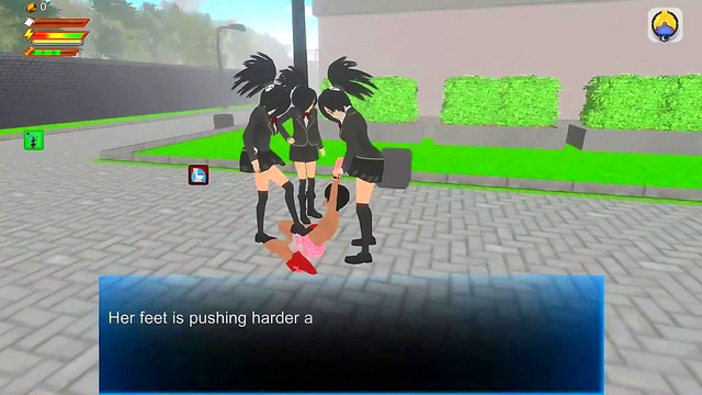 Horny Student Girls Dominate Slave With Piss, Tickling & Trample Play Threesome