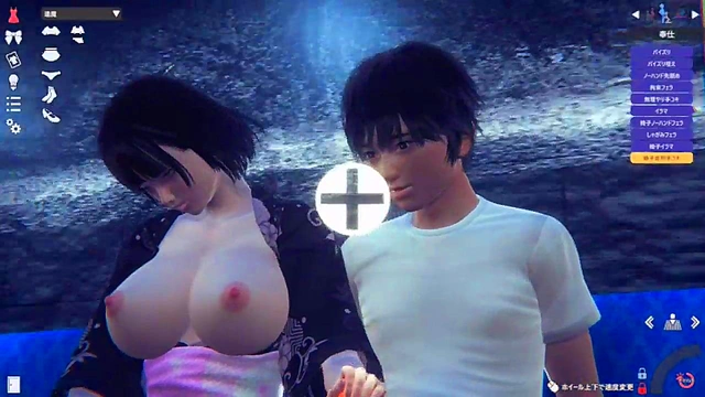 Busty Beauty in Yukata Rubs Tits & Gives Hand Job in Honey Select 2 3DCG Erotic Game