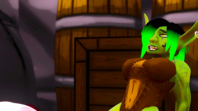 Green-Skinned Goblin Chick Gets Fucked Hard for Creamy Swallow & Handjob Rub Off