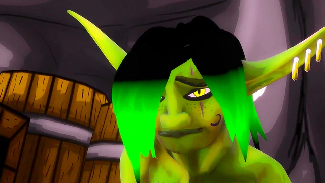 Green-Skinned Goblin Chick Gets Fucked Hard for Creamy Swallow & Handjob Rub Off