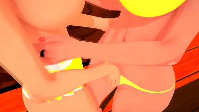 Big-Breasted Pokemon Girls Engage in Hot Lesbian Scissoring Action