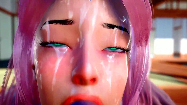 Sakura's Hot Threesome Anime Orgy With Big Tits Group Sex Action