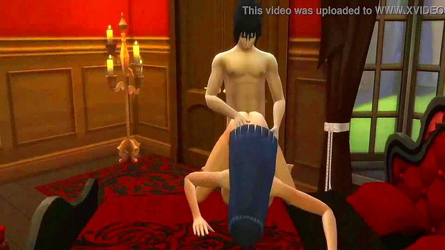 Sasuke Watches Hinata Get Fucked Anal by Naruto in Hot Hentai Scene