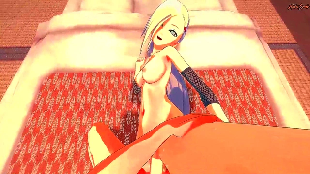 Doggystyle POV Fuck With Hot Blonde Ino Yamanaka for Creampie Orgasm