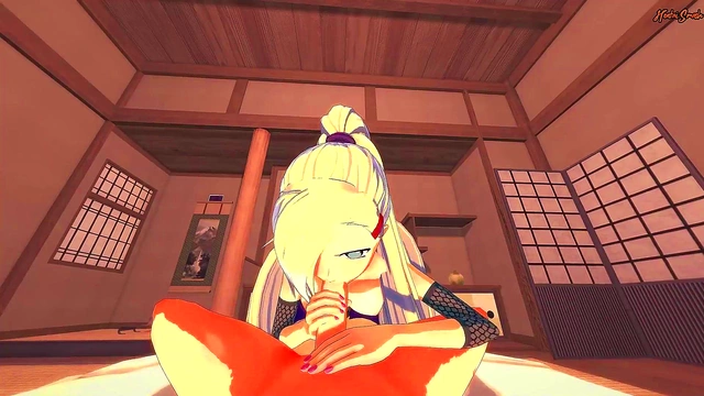 Doggystyle POV Fuck With Hot Blonde Ino Yamanaka for Creampie Orgasm