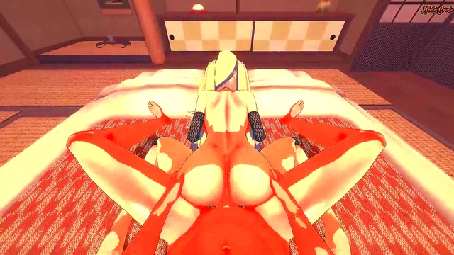 Doggystyle POV Fuck With Hot Blonde Ino Yamanaka for Creampie Orgasm