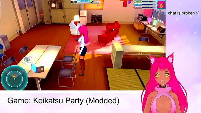 Lewd VTuber Neko’s Koikatu Party Gameplay - Blowjob, Titjob & Creampie