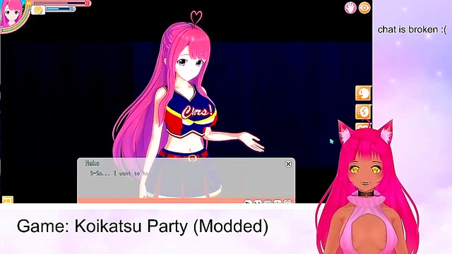 Lewd VTuber Neko’s Koikatu Party Gameplay - Blowjob, Titjob & Creampie