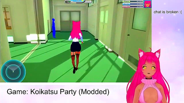 Lewd VTuber Neko’s Koikatu Party Gameplay - Blowjob, Titjob & Creampie