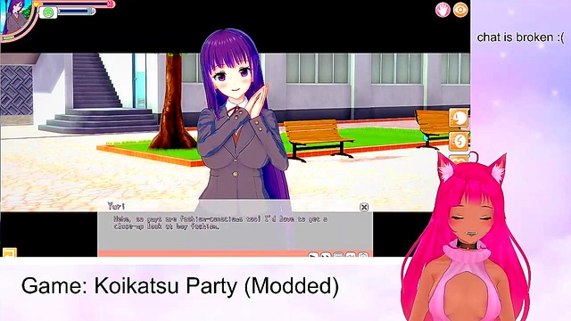 Lewd VTuber Neko’s Koikatu Party Gameplay - Blowjob, Titjob & Creampie