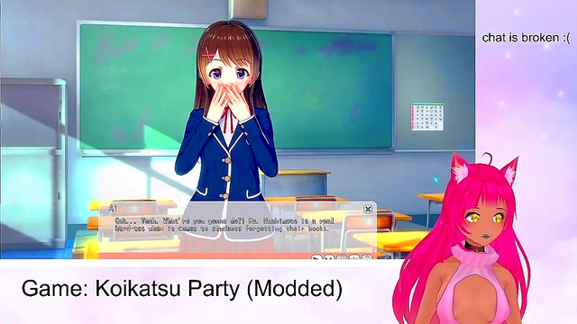 Lewd VTuber Neko’s Koikatu Party Gameplay - Blowjob, Titjob & Creampie
