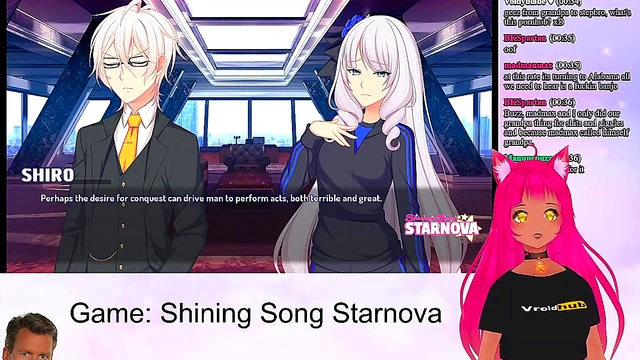 Petite VTuber LewdNeko Enjoys Anime Romance in Shining Song Starnova Aki Route