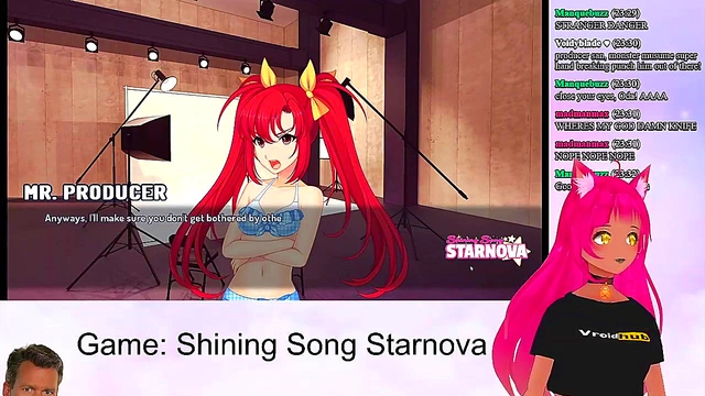 Petite VTuber LewdNeko Enjoys Anime Romance in Shining Song Starnova Aki Route