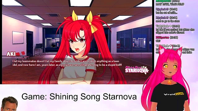 Petite VTuber LewdNeko Enjoys Anime Romance in Shining Song Starnova Aki Route
