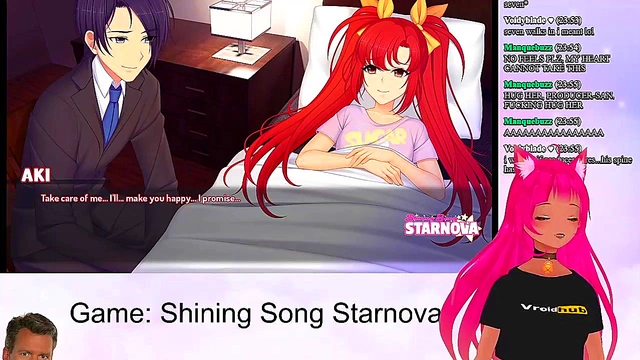 Petite VTuber LewdNeko Enjoys Anime Romance in Shining Song Starnova Aki Route