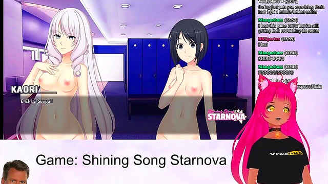 Petite VTuber LewdNeko Enjoys Anime Romance in Shining Song Starnova Aki Route