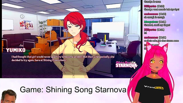 Petite VTuber LewdNeko Enjoys Anime Romance in Shining Song Starnova Aki Route