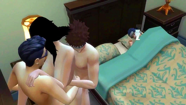 Heartbroken Husband Watches MILF Wife Cheated by Students in Naruto Hentai Drama