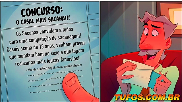 Slutty Teen Couple Compete for Top Slut Title in Busty Hentai Orgy Contest