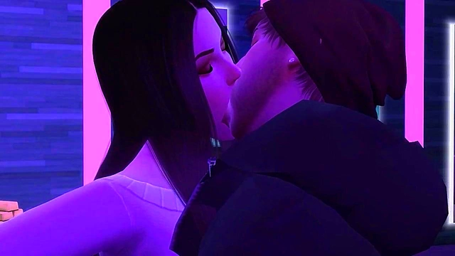 Hot 3D Anime Girlfriend Gets Jealous & Passionate With Her Boy Toy Sims 4 Style