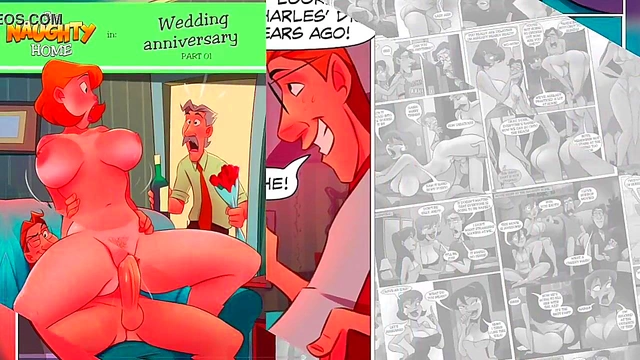 Naughty Wife Cuckolds Husband On Their Wedding Anniversary With Comic Fucker