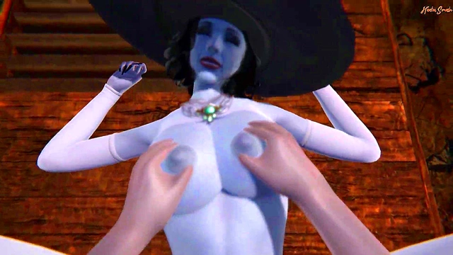 Lady Dimitrescu Milf Vampires POV Doggy Style & Cowgirl Cocksucking Creampie