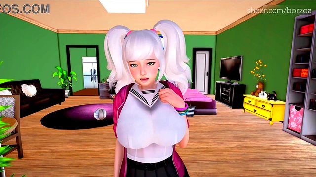 Huge-Busted Princess Gives Accidental Handjob Leading To Precum Release