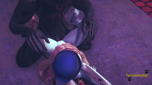 Judy Hopps Furry Hentai Threesome & POV Blowjob Bouncing Tits Creampie