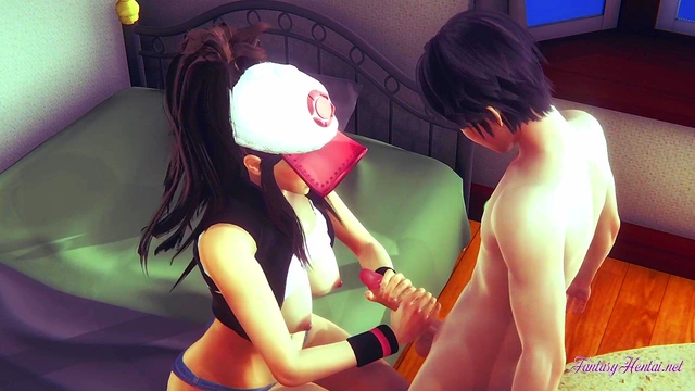 Hilda Gives Uncensored Pokemon Hentai Blowjob & Pussy Creampie POV