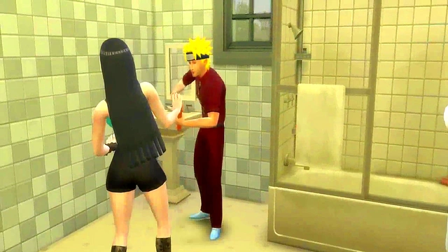 Naruto Locked With Hinata & Sakura for steaming Threesome Action & Cuckold Fun