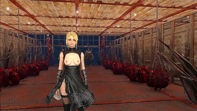 Sexy Blonde Anime Chick Shows Off Fallout 4 Fashion In Steamy Cartoon Scene