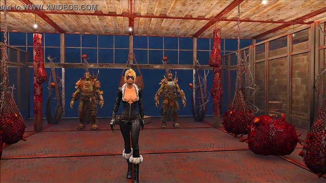 Sexy Blonde Anime Chick Shows Off Fallout 4 Fashion In Steamy Cartoon Scene