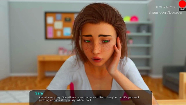 Stepsister Masturbates On Webcam Nearly Caught By Mom In 3D Porn