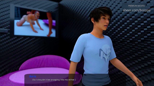 Stepsister Masturbates On Webcam Nearly Caught By Mom In 3D Porn