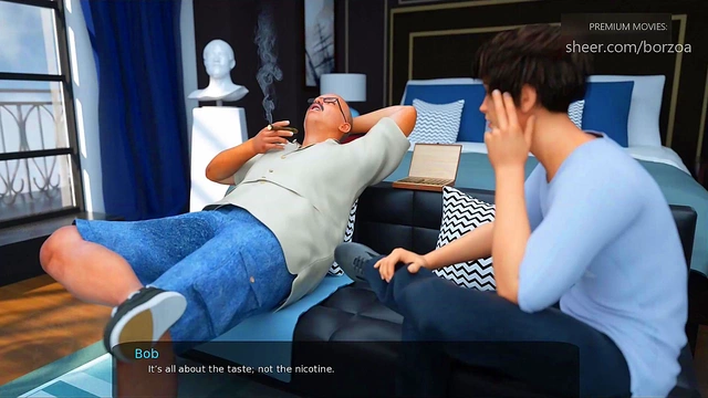 Stepsister Masturbates On Webcam Nearly Caught By Mom In 3D Porn