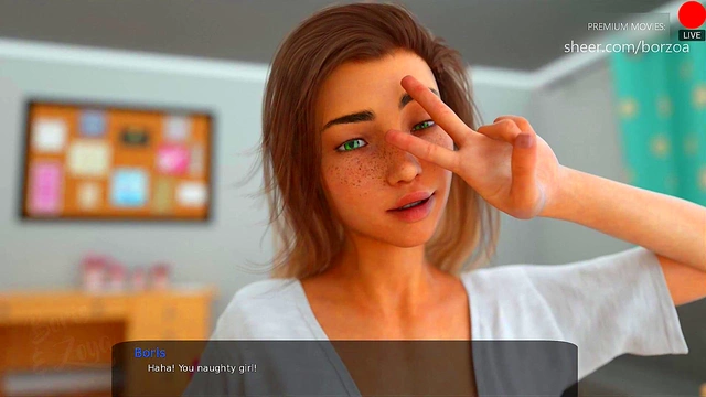 Stepsister Masturbates On Webcam Nearly Caught By Mom In 3D Porn