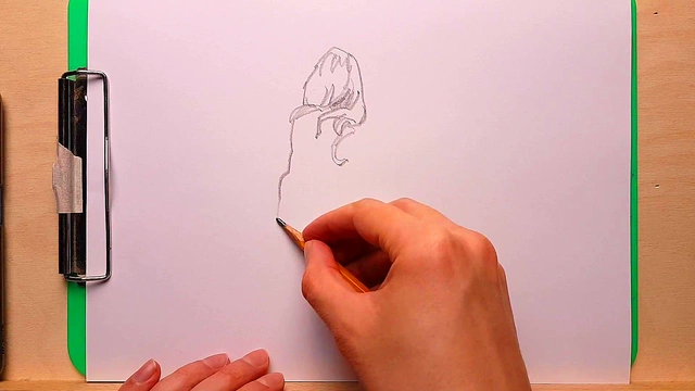 Sexy Anime Girl Shows Off Big Ass in Pencil Drawing Masterpiece