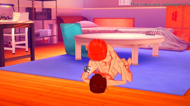 Ben Ten Hentai – Gwen Cosplay Blowjob & Floor Pussy Creampie Uncensored